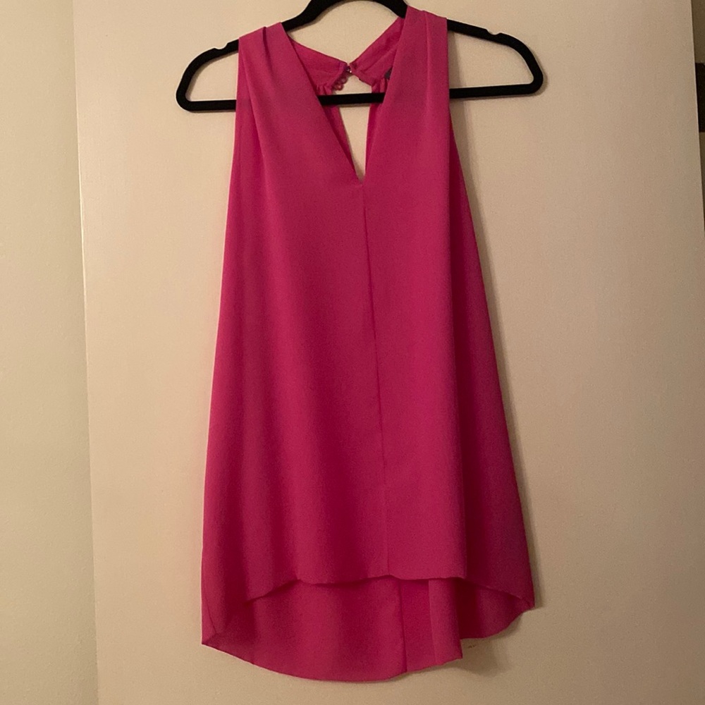 Vince camuto hot pink sleeveless blouse